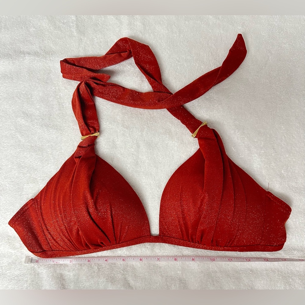 Kenneth Cole Sparkling Rust Bikini Top